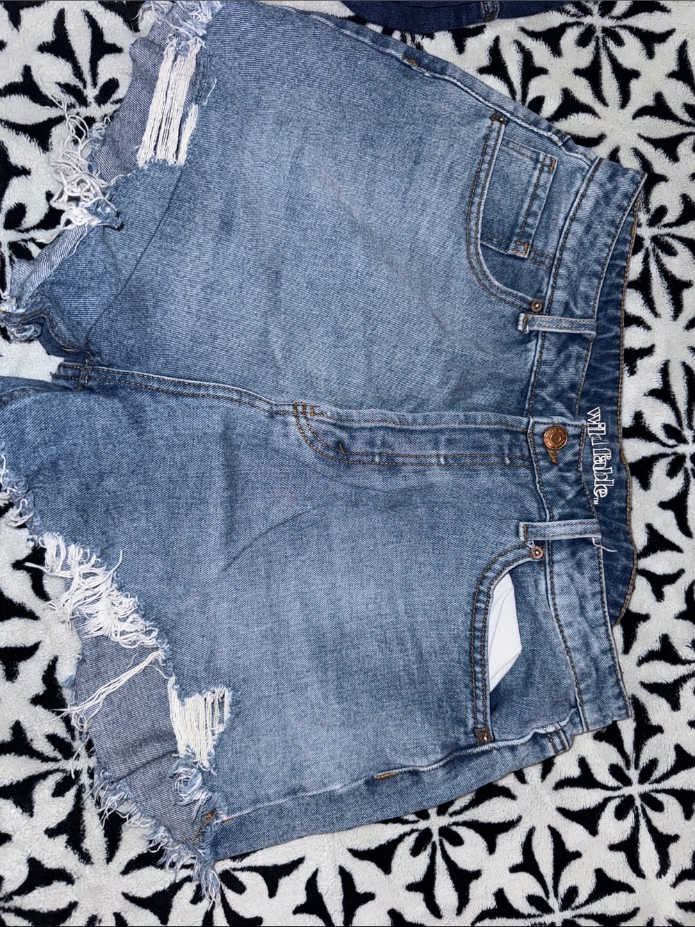 Wild fable Light Blue Distressed High-Rise Jean Shorts